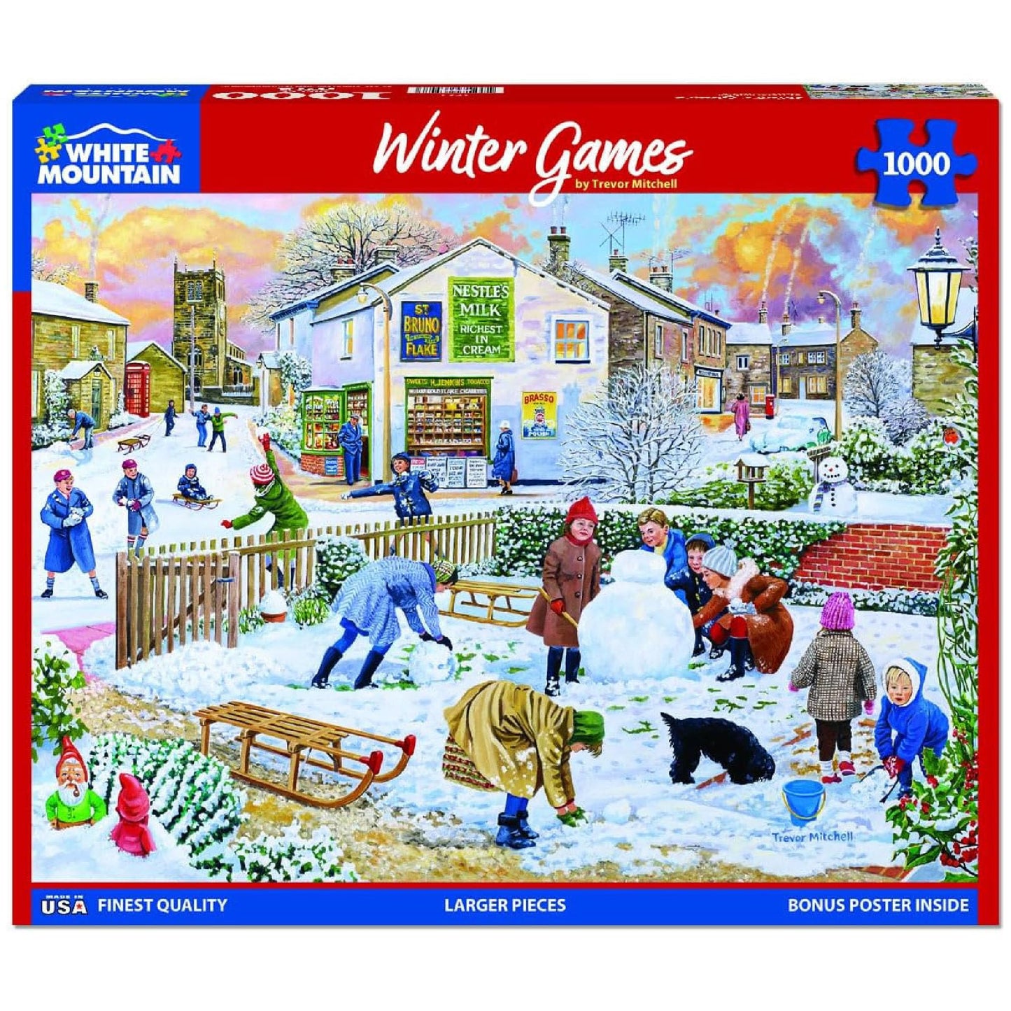 White Mountain Puzzles - Winter Games - 1000 Piece Jigsaw Puzzle