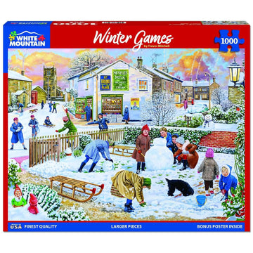 White Mountain Puzzles - Winter Games - 1000 Piece Jigsaw Puzzle