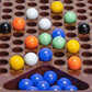 Yellow Mountain Imports Classic Chinese Checkers Halma Board Game Set With Storage, 12.6-Inch Wooden Board, And Solid Color 16-Millimeter Glass Marbles