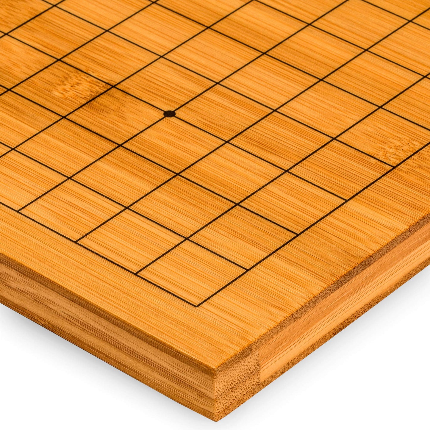 Yellow Mountain Imports Bamboo Go Game Set - 19x19/13x13, Melamine Stones, Bamboo Bowls, Classic Strategy Board Game, Black and White/Brown