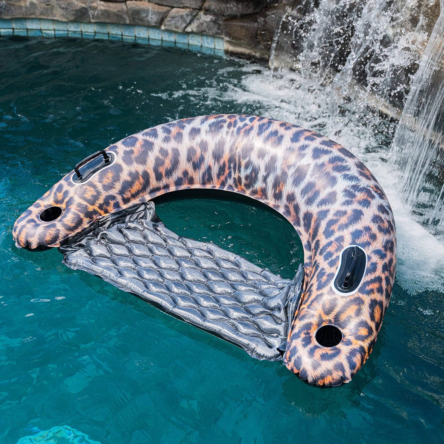PoolCandy Safari Collection, Leopard Print Jumbo Sun Chair, High Resolution Photo RealPrint Technology