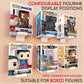 Tapeera 12-Pack White Acrylic Display For Funko Pop Shelves - Suitable For In-The-Box Figures With Soft Protector - 4-Inch Vinyl