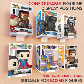 Tapeera 12-Pack White Acrylic Display For Funko Pop Shelves - Suitable For In-The-Box Figures With Soft Protector - 4-Inch Vinyl