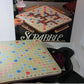Milton Bradley Deluxe Turntable Scrabble 1989 Edition - Brown Wood - Model 4034