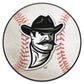 FANMATS 4222 New Mexico State Lobos Baseball Shaped Accent Rug - 27in. Diameter