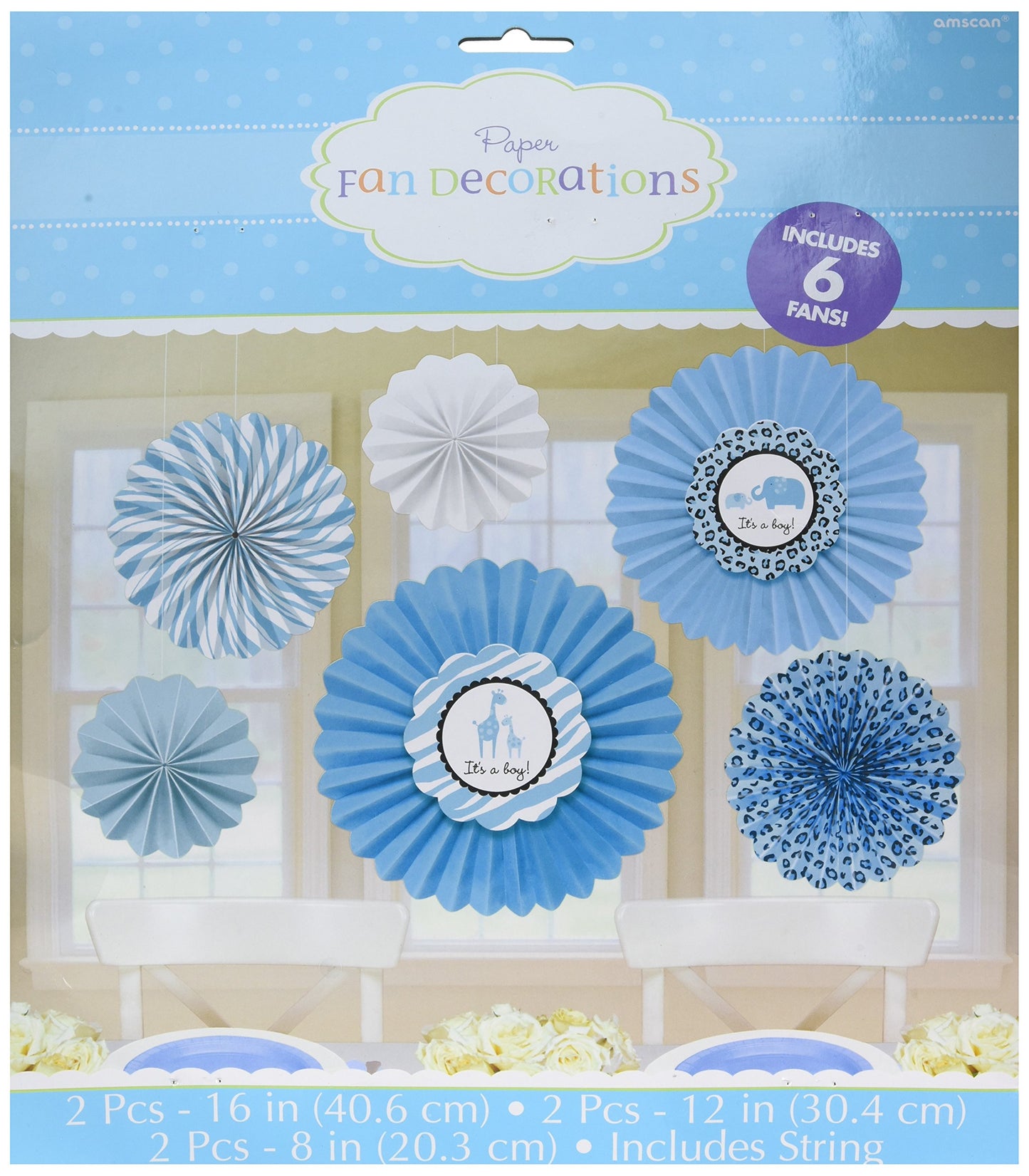 Sweet Safari Boy-Paper Fan Decoration