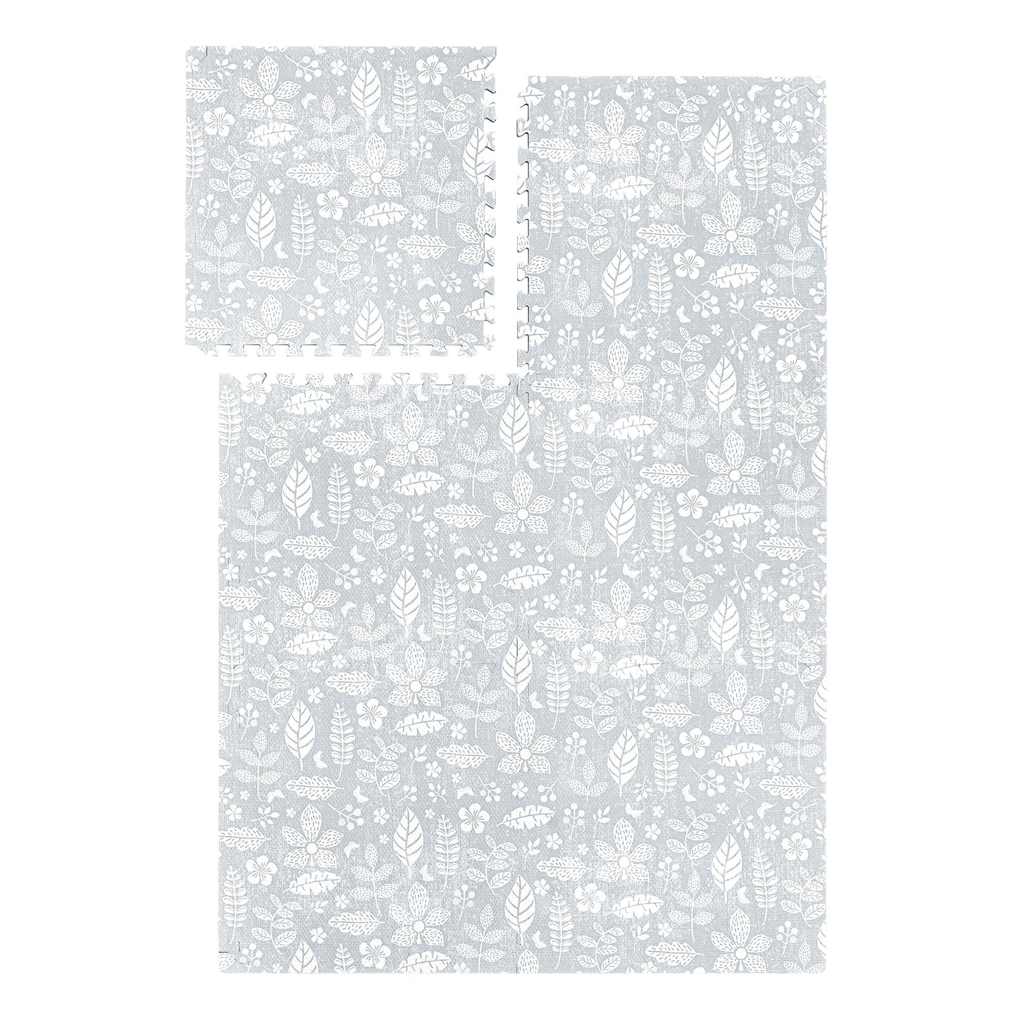 Popsykosy enhanced Exercise & Baby Foam Play Mats - Stylish & Large Non-Toxic Puzzle Floor Mat - 6 Tiles - Spacious 6ft x 4ft - Peel-Resistant Reinforced Ver. - Soft  Thick  Waterproof - Tranquil Gray