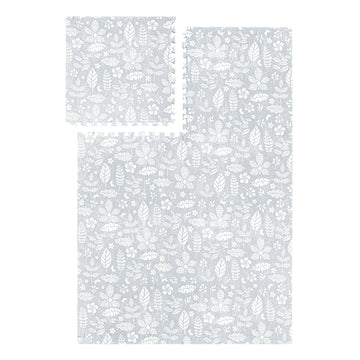 Popsykosy enhanced Exercise & Baby Foam Play Mats - Stylish & Large Non-Toxic Puzzle Floor Mat - 6 Tiles - Spacious 6ft x 4ft - Peel-Resistant Reinforced Ver. - Soft  Thick  Waterproof - Tranquil Gray