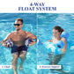 Waterlife 4-In-1 Pool Hammock 2-Pack, Inflatable Pool Chair Float, Water Hammock (Saddle, Lounge Chair, Hammock, Drifter), Navy