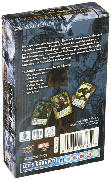 Upper Deck Legendary: Marvel Noir Expansion Deck Building Game, Small, Multi Color