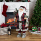 Northlight Alpine Chic Standing Santa Claus with Frosted Pine Snowshoes and Skis Christmas Figure, 3