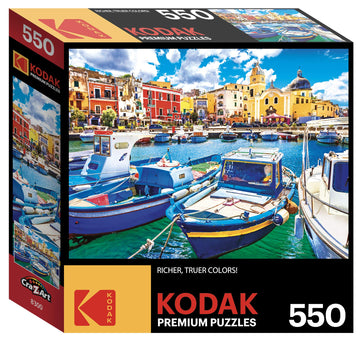 Roseart - Kodak Premium - Colorful Procida Island And Boats, Italy - 550 Piece Jigsaw Puzzle For Adults