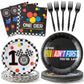 Andi Cppss Racing Car First Birthday Party Supplies - 96pcs Paper Plates Napkins Forks Kids 1st Birthday Party Table Decorations