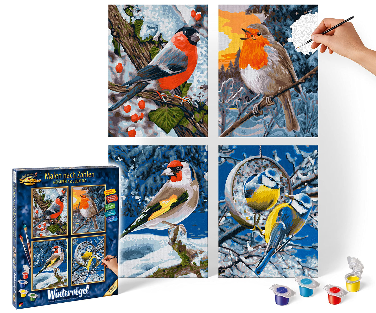 NORRIS Paint by#S: Winter Birds (Quattro) Paint by#