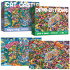 Antelope 2 In 1 1000 Piece Puzzle Bundle - Cat Castle - 1000 Piece Jigsaw Puzzle Bundle With Drive In Movie - 1000 Piece Jigsaw Puzzle