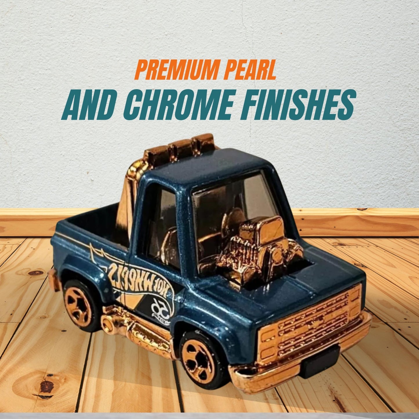 Worldwide Nutrition Bundle Compatible With Hotwheels 56Th Anniversary Pearl And Chrome Toond 83 Chevy Silverado - Cartoon-Inspir