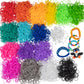 Loom Rubber Bands 4800 pc Refill Kit w 16 Unique Rainbow Colors (300 of Each) & 200 Clips - Works w All Rubber Band Jewelry Loom