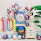 Smlpuame 40 Inch Number Balloons 0-9 Rainbow Gradient Large Number 10 Balloons, Digital Balloons For Birthday Party Celebration