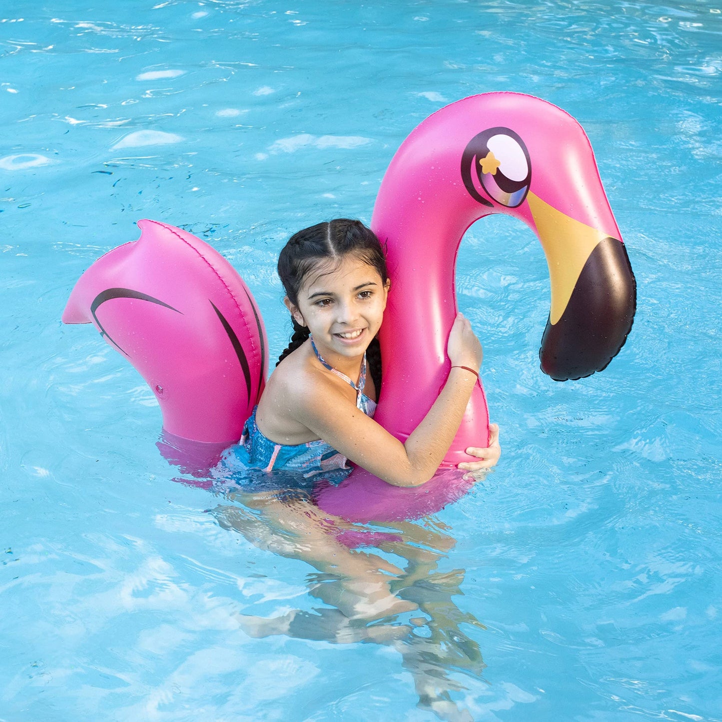 Poolcandy Inflatable Animal Pink Swim Noodle Miami Flamingo