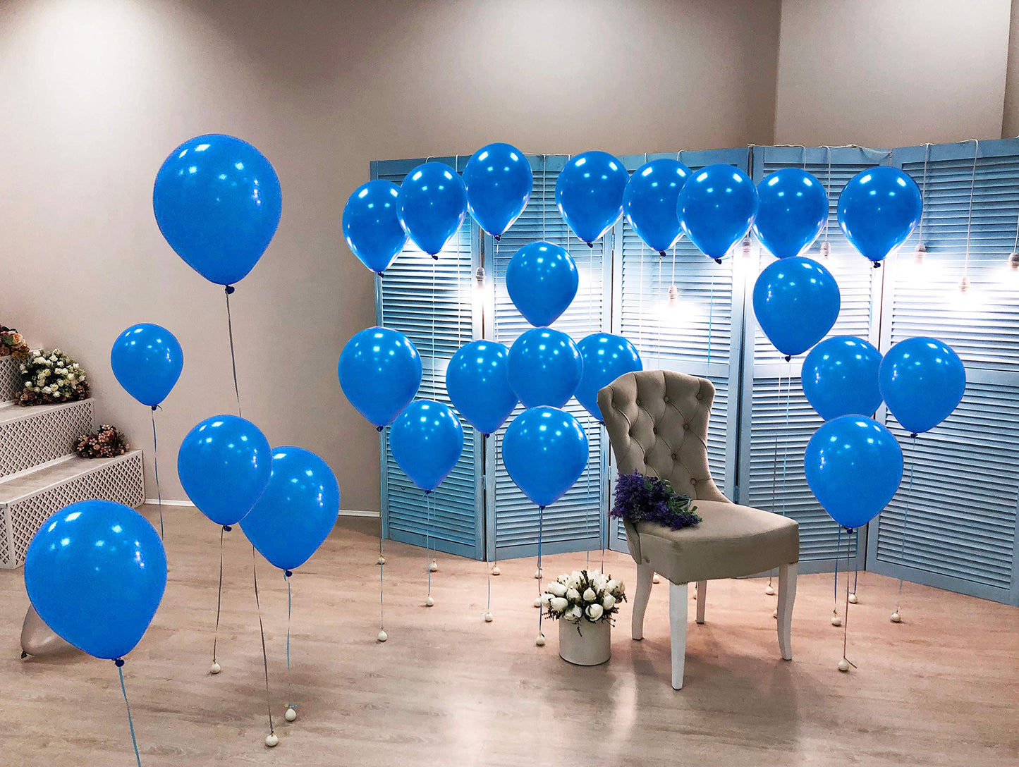 Treasures Gifted Matte Royal Blue Balloons - Premium Navy Blue Balloons - Blue Balloons 12 Inch - Blue Latex Balloons - Large Na