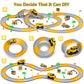 Kids Toys 253 Pcs Construction Race Tracks Toy For 3 4 5 6 7 8 Year Old Boys Girls, 5 Pcs Construction Truck Car And Flexible Track Play Set Create A Engineering Road Games Toddler Toys Birthday Gifts