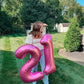 Pink Number 1 Balloon For First Birthday 40 Inch, 1St One Number Balloons Birthday Decorations For Girl Boy Toddler Baby