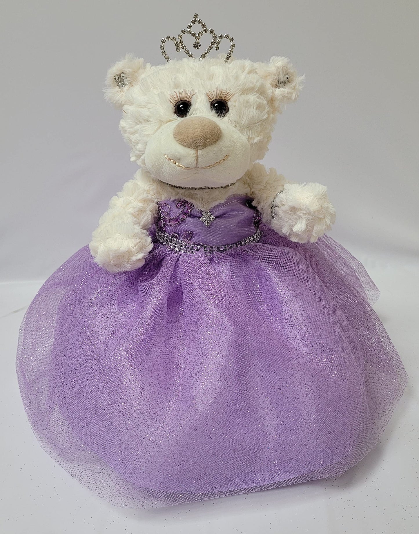 Kinnex Collections Since 1997 12' Quince Anos Quinceanera Last Doll Teddy Bear With Dress (Centerpiece) ~ Arc09831-5 (Lavender)