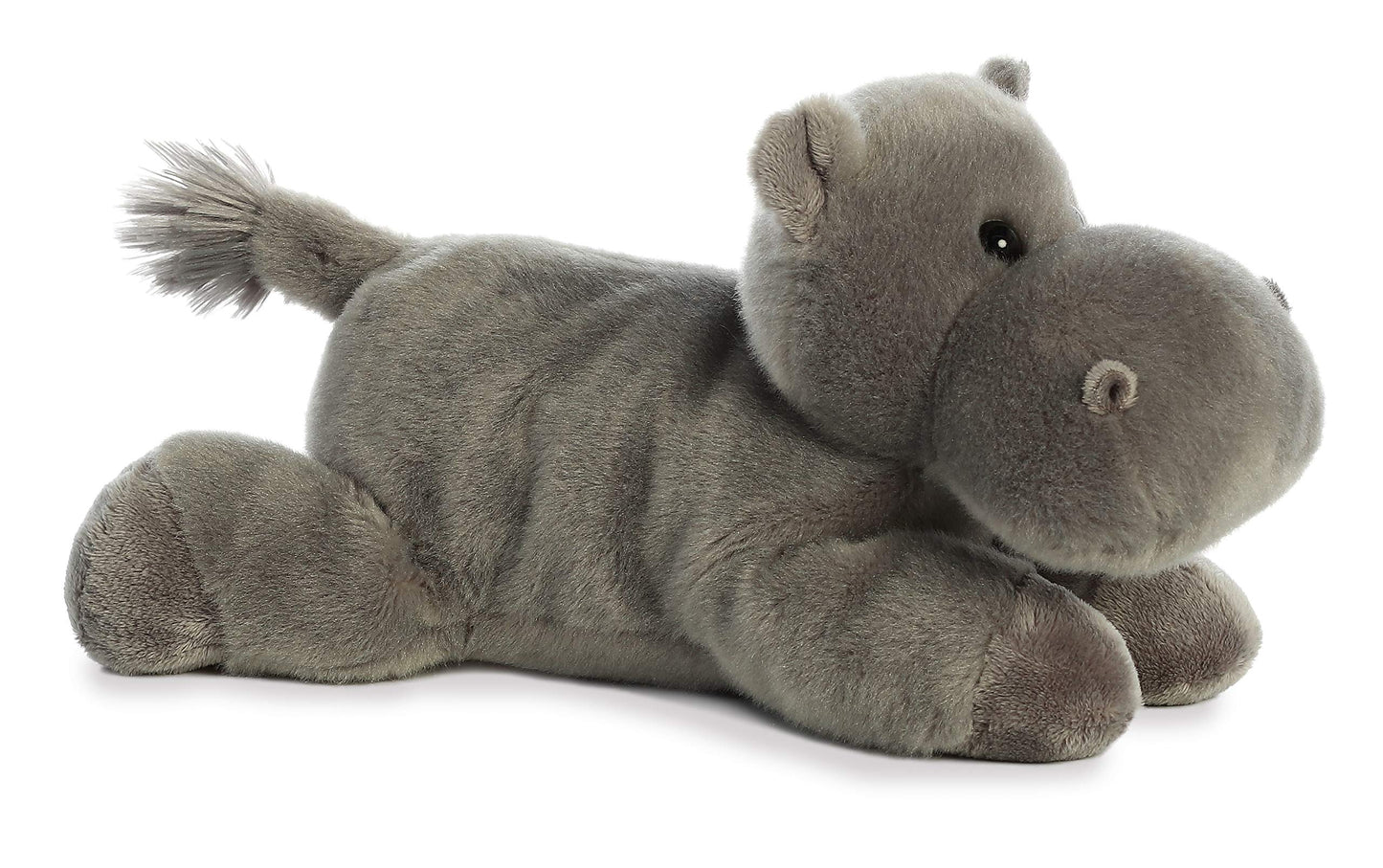 Aurora Adorable Flopsie Howie Hippo Stuffed Animal - Playful Ease - Timeless Companions - Gray 12 Inches