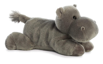 Aurora Adorable Flopsie Howie Hippo Stuffed Animal - Playful Ease - Timeless Companions - Gray 12 Inches
