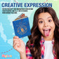 Playbees Passport Sticker Book for Boys and Girls - 12 Pack - Pad of Famous Places Motivational Treats, Party Favors, Game Prize