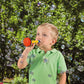 Pustefix Multi Bubble Trumpet Blowing Toy Set - Includes Blower, 8.45 oz Bubbles, Liquid Tray - Multicolor, Model 869-555