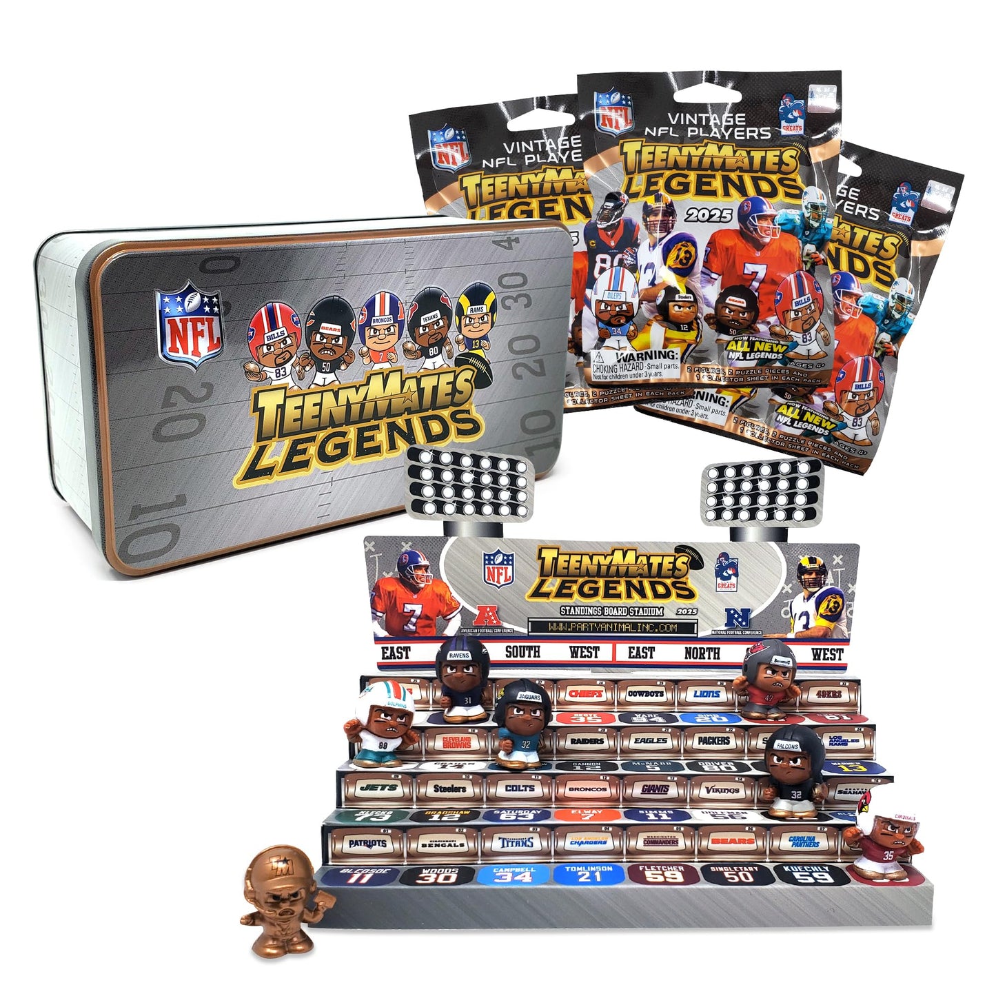 Party Animal NFL TeenyMates Legends Series 3 Collector Tin Gift Set
