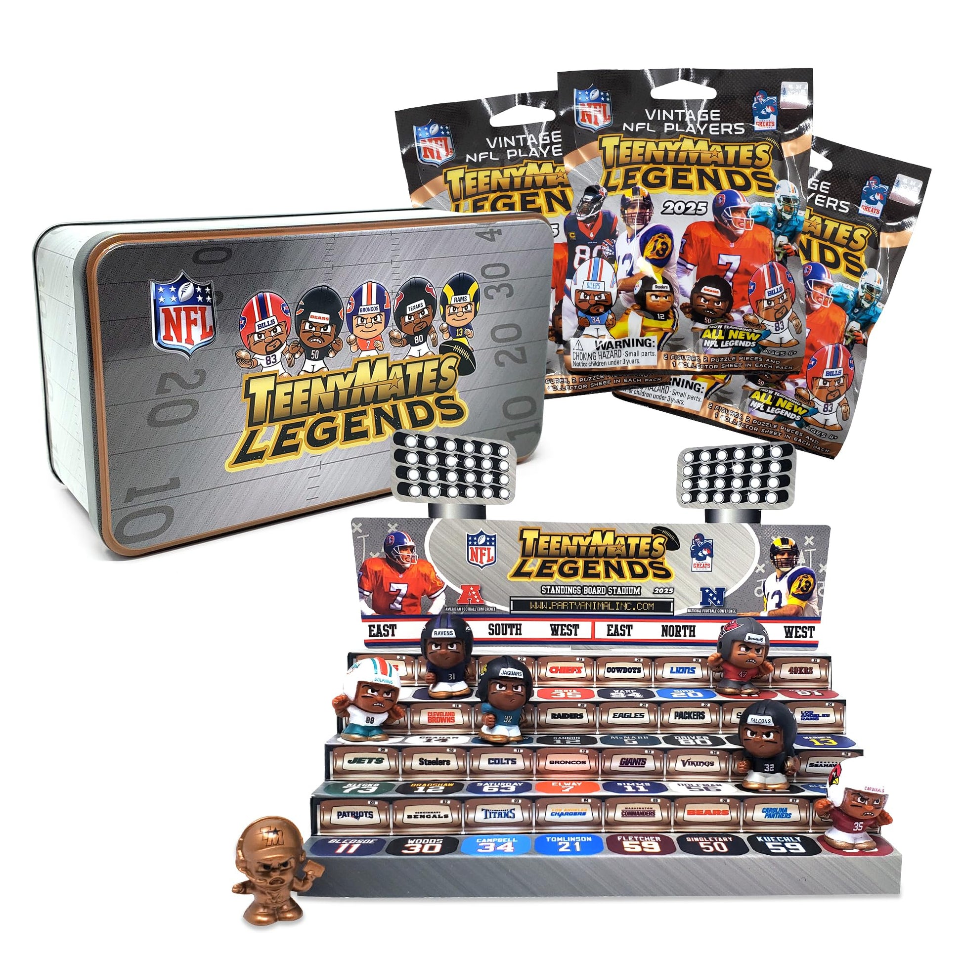 Party Animal NFL TeenyMates Legends Series 3 Collector Tin Gift Set