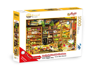 Brain Tree - Country Store 1000 Piece Puzzle For Adults - Unique Puzzles For Adults 1000 Pieces And Up With Droplet Technology F