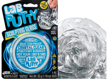 Ja-Ru Lab Putty Clear Slime Fidget Putty With Tin Case (1 Unit) Bouncing Sensory Putty For Kids. Non Sticky Slime Party Favors For Kids. Stress Relief Anger Management Toys. 9577-1A