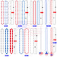 72PCS 4th of July Accessories Necklaces: Blue White and Red Beads Bulk, Patriotic Party Independence Memorial Day Favors Toys De