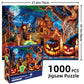 Sutinban Halloween Puzzle 1000 Pieces for Adults, Horror Skull Pumpkin Head Halloween Haunted House Jigsaw Puzzles 1000 Pieces F