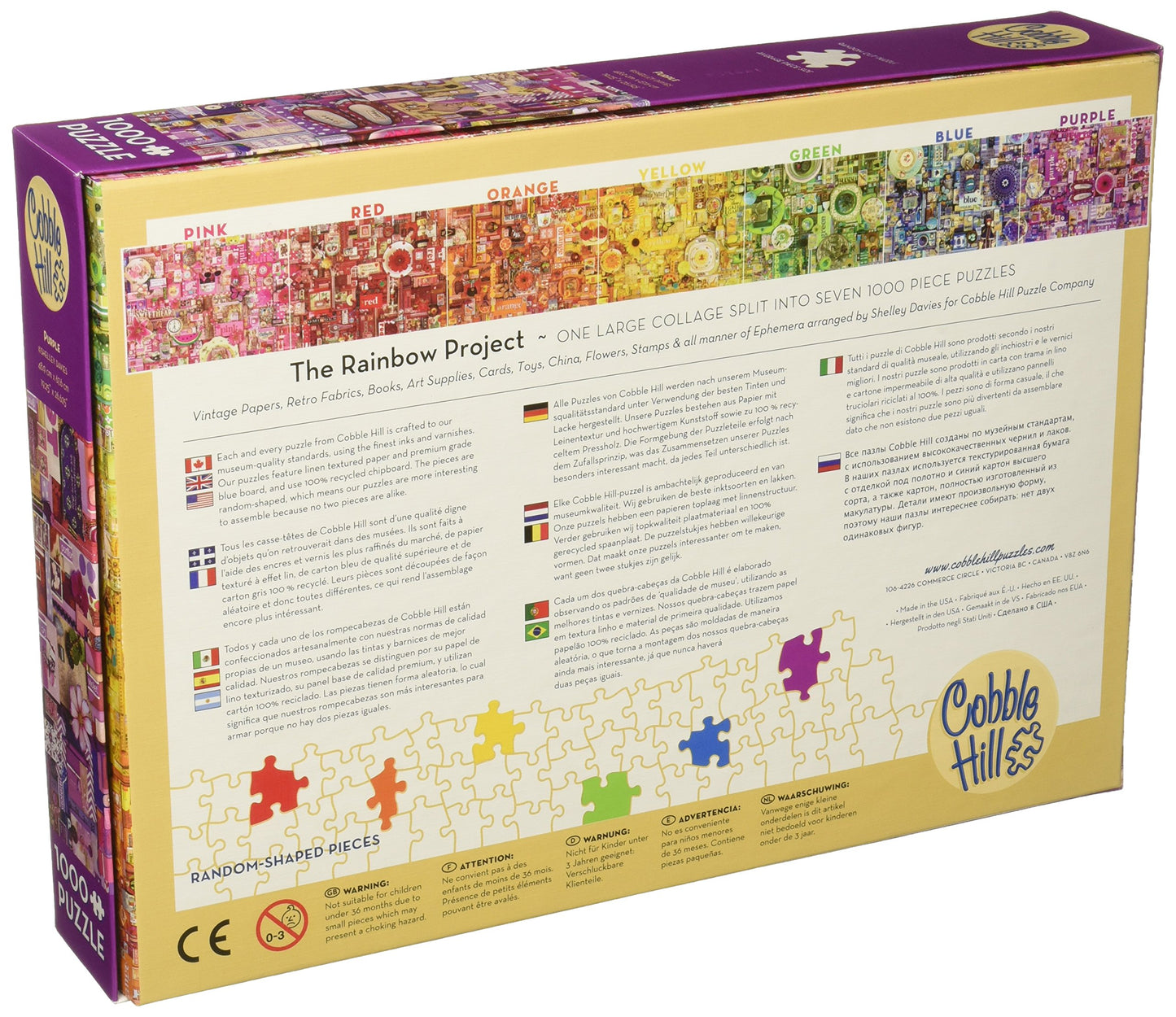 Cobble Hill Purple Jigsaw Puzzle (1000 Piece)