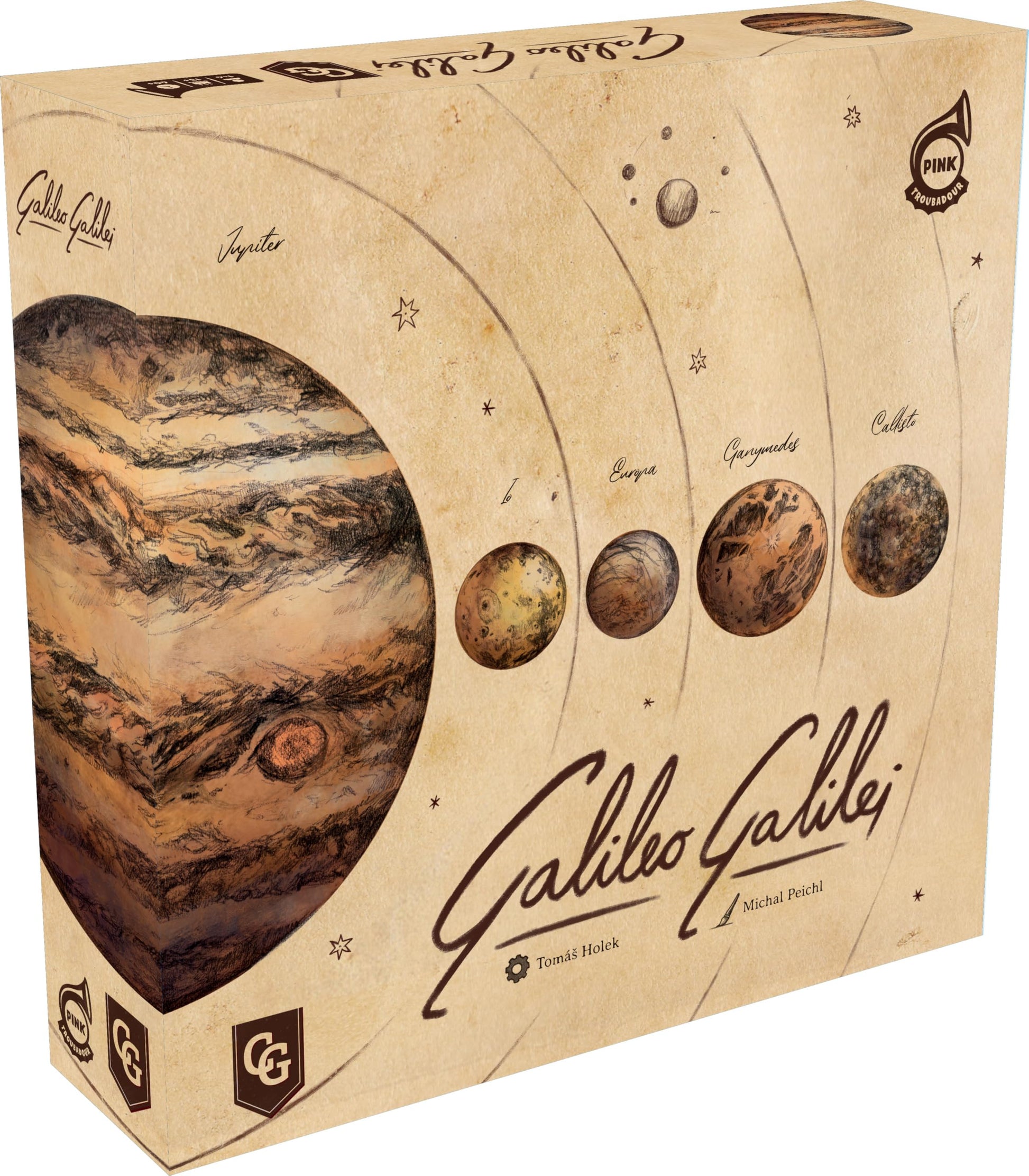 Capstone Games Galileo Galilei | Euro-Style Astronomy Strategy Board Game | Educational Space Exploration Game for 1-4 Players |