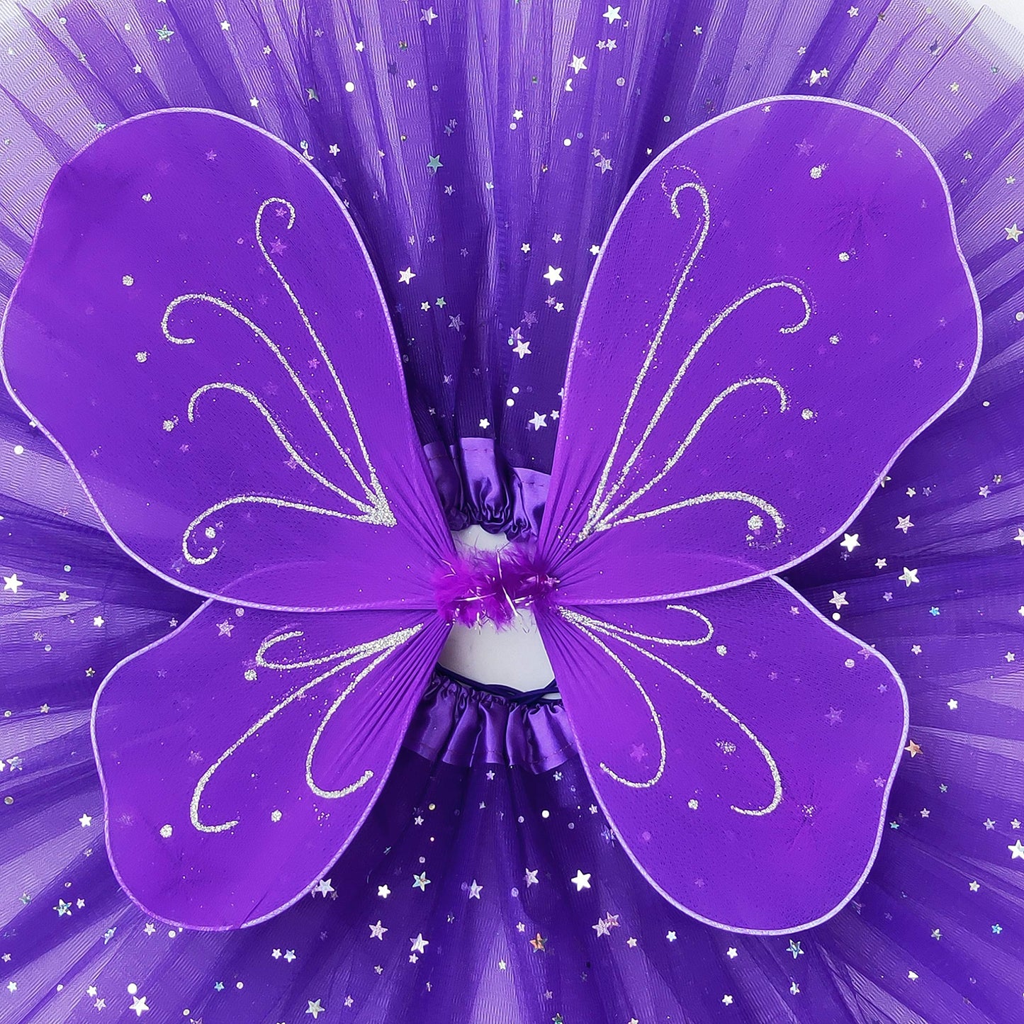 Itotoheart 4Pcs Princess Fairy Costumes For Toddler Girls Tutu Wand Butterfly Wings For Birthday Party Favor