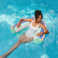Big Joe Shaka Sling XL Pool Float - Stripe Turquoise, Quick Draining Fabric, Double-Sided Mesh, Model 20792204