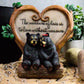 Ebros Black Bear Couple Under Heart Shaped Willow Tree Figurine Love Without Measure 6.75' Tall Forest Animal Love Tale For Anniversary Or Valentine'S Day Decor Statue