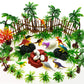 MOMOONNON 56 Pcs Dinosaurs Cake Decorations Set - Ho Scale Trees & Toys, Multi-Color, PVC - Perfect for Kids' Parties & Cake Toppers
