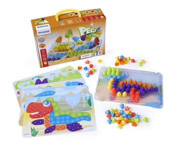 Interactive Peg Board Game With 90 Pegs & 6 Worksheets, 3/4'