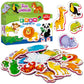 Little World Foam Fridge Magnets Set - 25 Chunky Zoo Animal Magnets for Toddlers 1-3 - Multi Color, Full Magnet Backing, Model RK93010-05