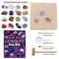 Dancing Bear Gem Dig Kit - Excavate 16 Gems & Crystals Including Arrowheads, Quartz, Amethyst - Stem Education Gift Set For Kids