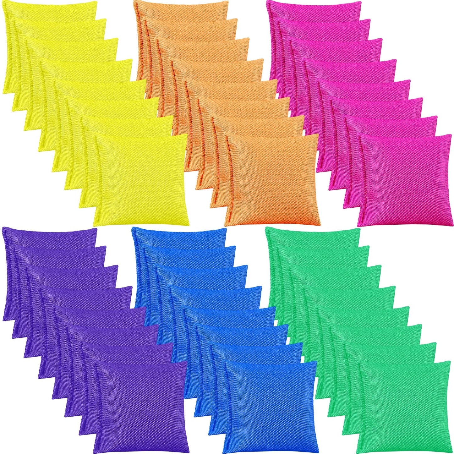 Jenaai 48 Pcs Nylon Bean Bags Colorful Bean Bag  2.6  x 2.6  Bean Bags(Bright Color  Classic)