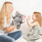 Cuteoy Plush Elephant Hand Puppet Stuffed Animal Toy Open Movable Mouth Creative Role Play Storytelling Plushies Gifts For Kids