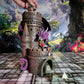 Forged Dice Co. Dragon’S Keep Dice Tower - Hand Painted Dice Rolling Tower Castle With Led Lights, Made From Heavy Duty Resin - Compatible With Dnd Accessories, D&D 5E, Standard Rpg Dice (Purple)
