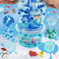 Lawoho Sheep Clear Slime 300Ml, Blue Slime Kit For Girls Ages 8-12 With 11 Packs Slime Add-Ins, Slime For Kids Party Favors, Non Stick Clear Slime For Kids Birthday Halloween Christmas Easter Gifts